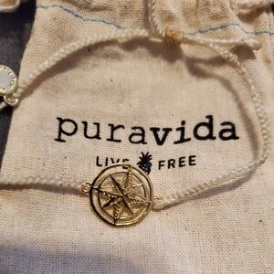 Pura Vida Gold Compass Bracelet